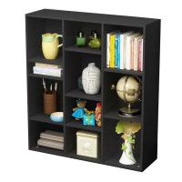 INTEXCA 12-Cube Large Modern Bookshelf Storage Organizer for Home, Bedroom, Office